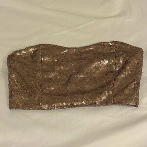 Sequin Strapless Top | XS